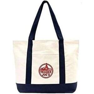 Trader Joe’s Canvas Bag Tote LARGE Grocery Shopping Eco Reusable NEW Ships FREE